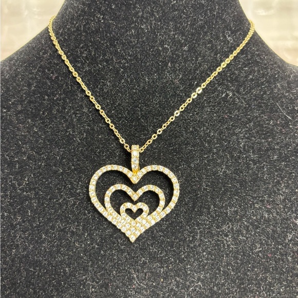Nolan Miller Glamour Collection Gracious Heart Pendant Necklace 16” chain - Picture 2 of 9